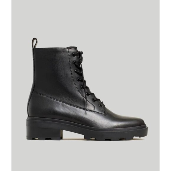 Madewell The Shelton Lace Up Boot Black Leather Sz 6.5 NN030 - Picture 2 of 9